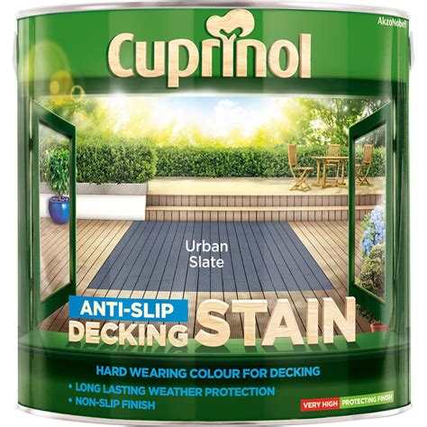 Cuprinol Anti-Slip Decking Stain 2.5L Urban Slate | Toolstation