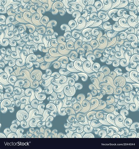 Pattern with hand drawn clouds Royalty Free Vector Image