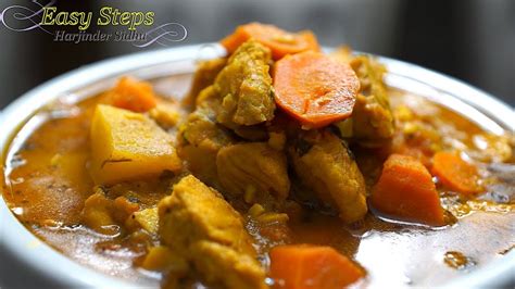 Chicken Curry With Carrot and Potatoes | Yellow Chicken Curry Recipe ...