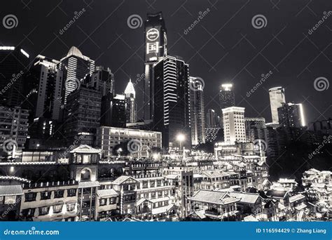 Night View of Hongyadong, Chongqing, China Editorial Stock Image - Image of visitors, landmark ...