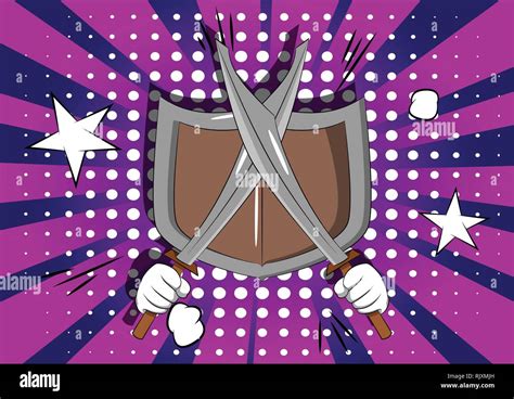 Cartoon Shield And Swords High Resolution Stock Photography and Images ...