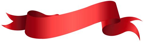 Red Ribbon Banner Transparent Clip Art Library - Riset