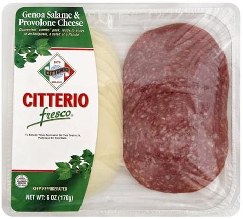 Citterio Genoa Salame & Provolone Cheese - 6 oz, Nutrition Information | Innit