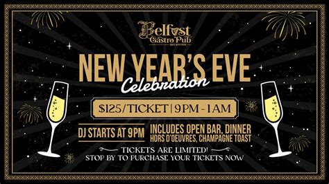 New Year's Eve Celebration! — Belfast Gastropub