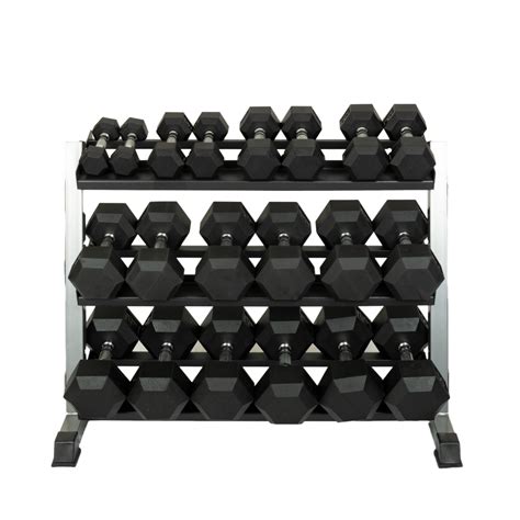 Rubber Hex Dumbbell Set (5-50 lbs.) – Flaman Fitness Commercial