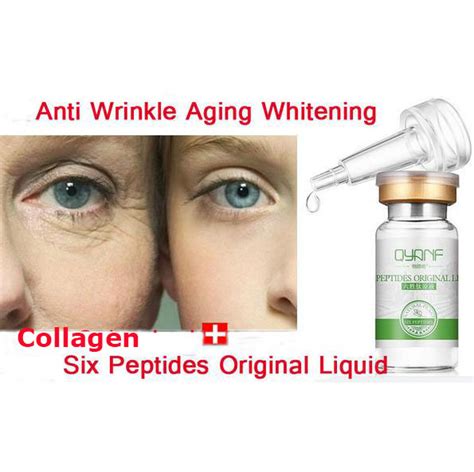 QYANF Argireline Liquid Six Peptides Serum For Striae Anti Wrinkle Cream Anti Aging Collagen ...