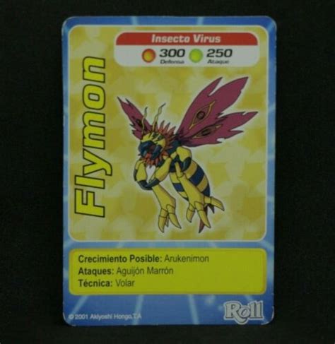 DIGIMON 2 FLYMON Trading Card Game PERU 2001 ROLL Anime Manga Toei Animatione | eBay