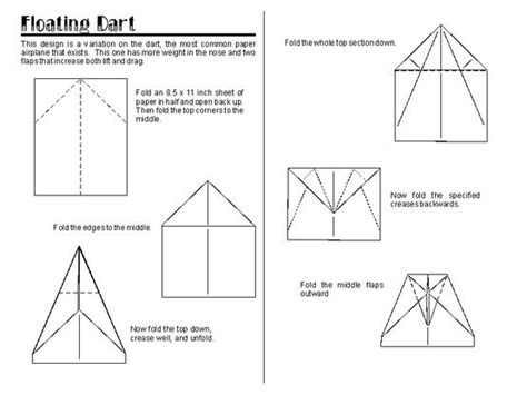 Floating Dart Paper Airplane by ncgraphicalarts Make A Paper Airplane, Paper Plane, Paper ...