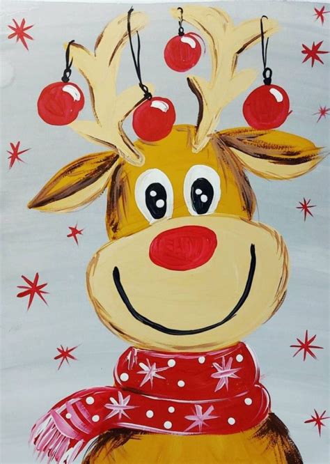 Christmas Art Projects, Christmas Paintings On Canvas, Christmas Crafts Diy, Christmas Deco ...