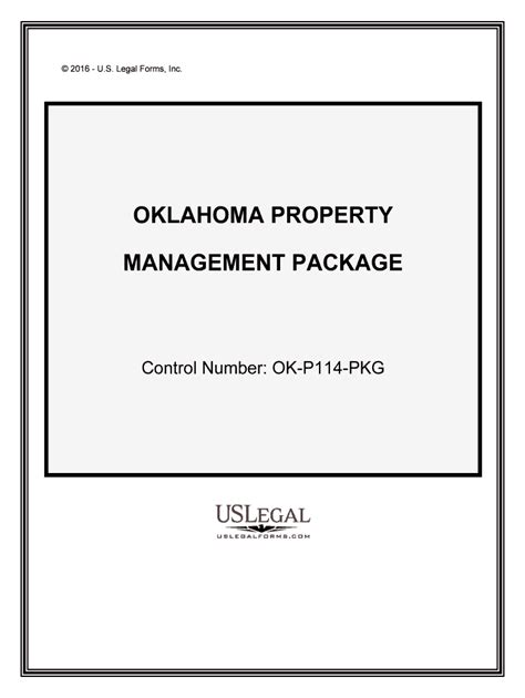 OKLAHOMA PROPERTY Form - Fill Out and Sign Printable PDF Template ...