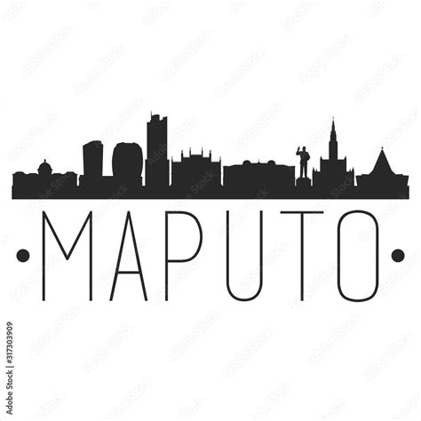 Maputo Mozambique. City Skyline. Silhouette City. Design Vector. Famous ...