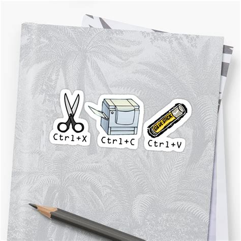 "Cut, Copy, Paste" Stickers by agbrooks89 | Redbubble