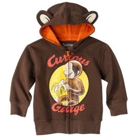 NWT Curious George Hoodie Sweater Monkey Ears 4 4T | Hoodies, Sweater hoodie, Hoodie girl