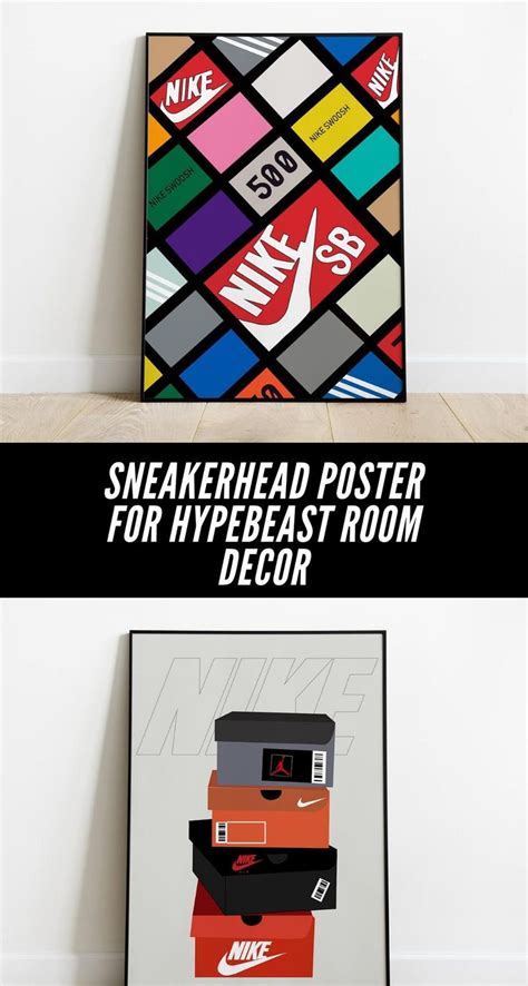 Nike Jordan shoeboxes poster by SNEAKERSposter. Sneakerhead room decor, Hypebeast wall art ...