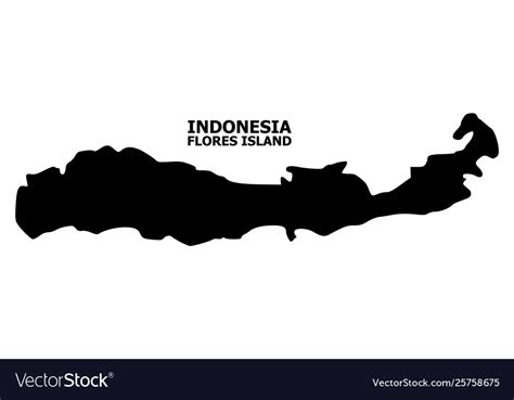 Flat map indonesia - flores island Royalty Free Vector Image