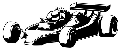 Black and White Racing Car 619402 Vector Art at Vecteezy