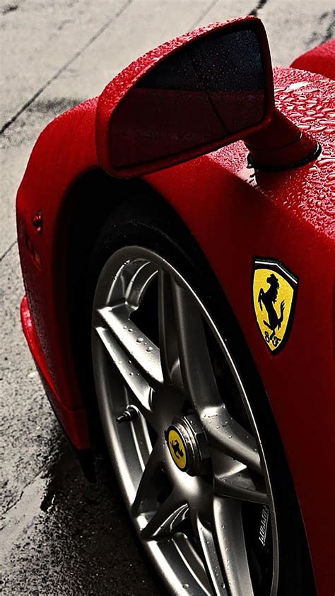 Ferrari : Enzo Ferrari Logo Rain Wheel for iPhone X, 8, 7 HD phone wallpaper | Pxfuel