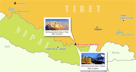 Nepal Map, Map of Nepal, Nepal Tour Map - Tibet Vista