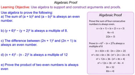 Algebraic Proof - Mr-Mathematics.com