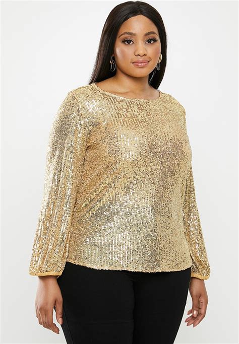 Sequin blouse- gold MILLA Tops | Superbalist.com