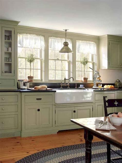 17 Best Green Kitchen Cabinets Design Ideas | Farmhouse style kitchen cabinets, Kitchen cabinet ...