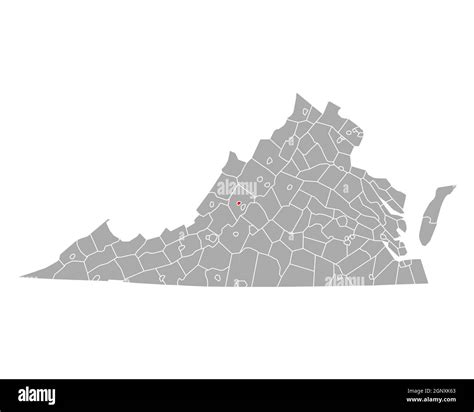 Map of Lexington in Virginia Stock Photo - Alamy