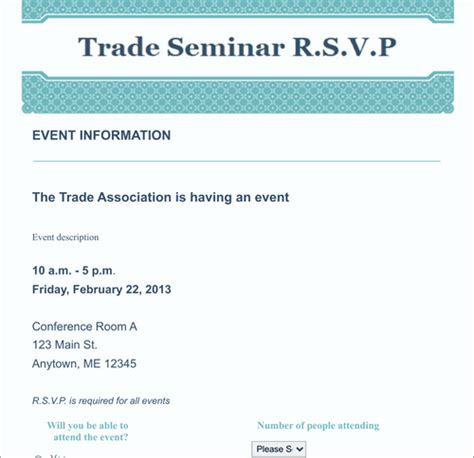 Seminar RSVP Form Template | Jotform