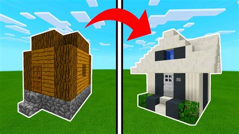 Minecraft Tutorial: How To Transform a Village Hut Into A Modern Hut ...