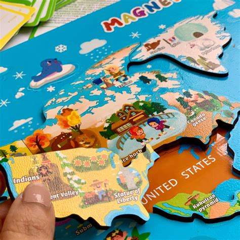 bitsy toys / Magnetic World Map Puzzle