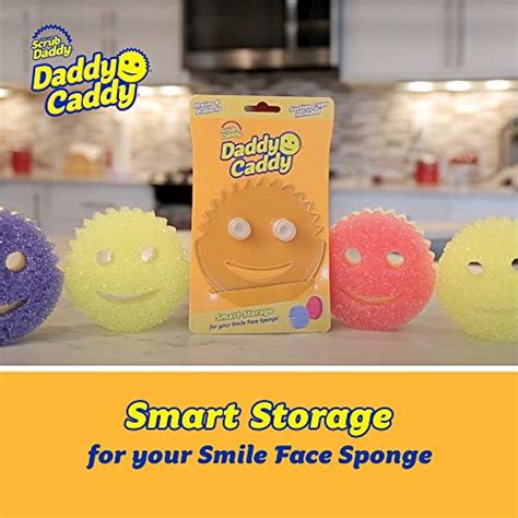 Scrub Daddy Sponge Holder - Daddy Caddy - Suction Sponge Holder for Smiley Face Sponge, Non-Slip ...