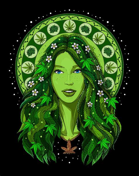 Weed Goddess Digital Art by Nikolay Todorov - Fine Art America