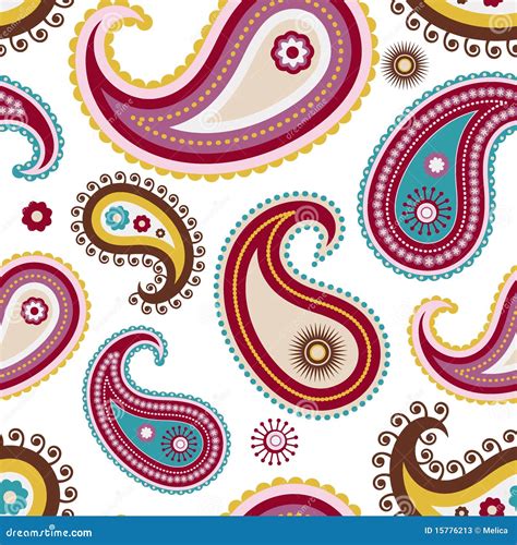 Seamless paisley pattern stock vector. Image of abstract - 15776213