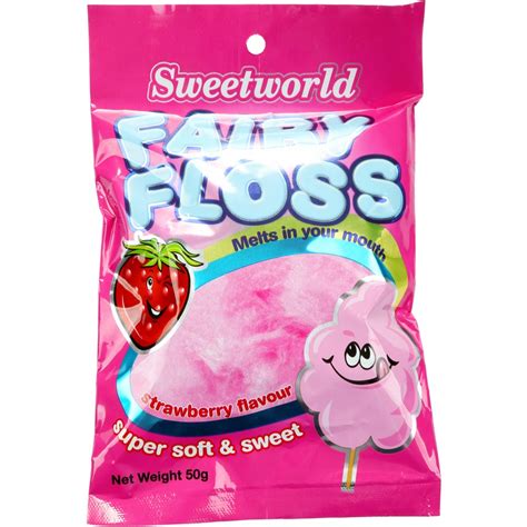 Sweetworld Strawberry Fairy Floss 50g | BIG W