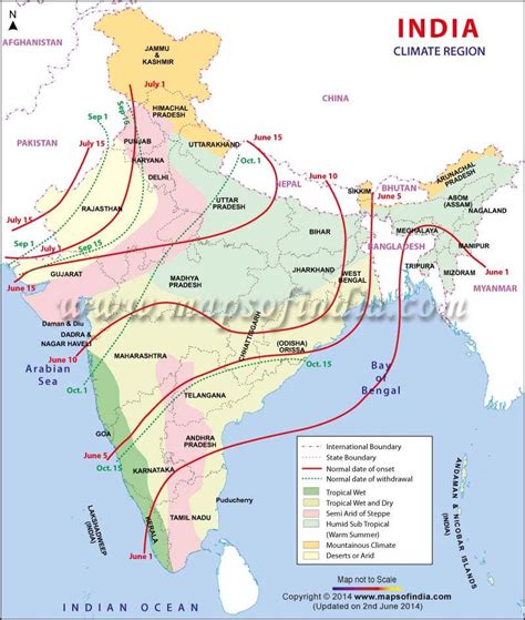 India Climate, Climate Map of India and Climatic Regions Map | India ...