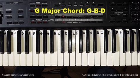 How to Play the G Major Chord on Piano and Keyboard Acordes - Chordify