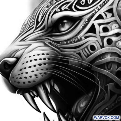 Fierce Jaguar Aztec Tattoo Design - ₪ AZTEC TATTOOS ₪ Warvox Aztec ...