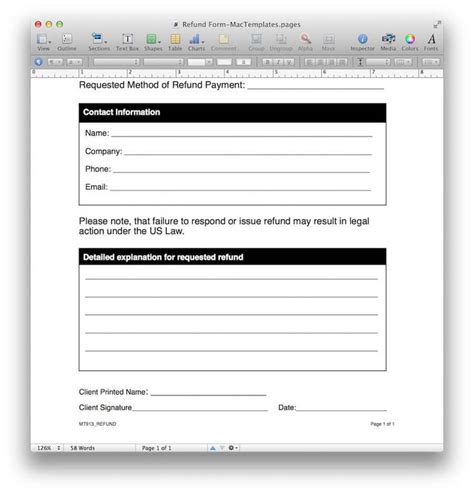 Refund Request Form Template | MacTemplates.com in 2022 | Templates, Refund, Mac app store