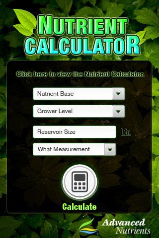 Use the Advanced Nutrients calculator to determine your nutrient needs! #nutrientcalculator ...