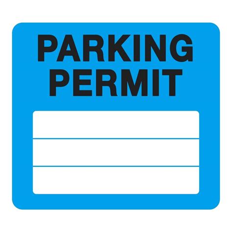 Free Printable Parking Permit Template - Printable Blank World