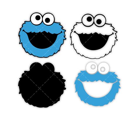 Monster SVG, PNG, PDF, Cookie SVG, cookie monster cricut