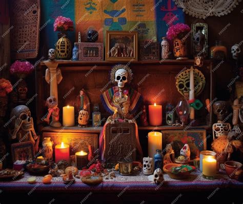 Premium AI Image | Traditional Day of the Dead altars