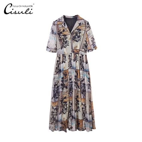 100% Mulberry Silk Dresses Woman /Natural Silk Vacation Dress/India ...