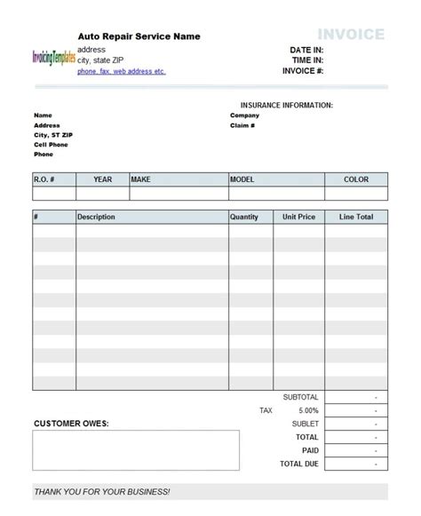 9 Quickbooks Invoice Template For Word - Perfect Template Ideas