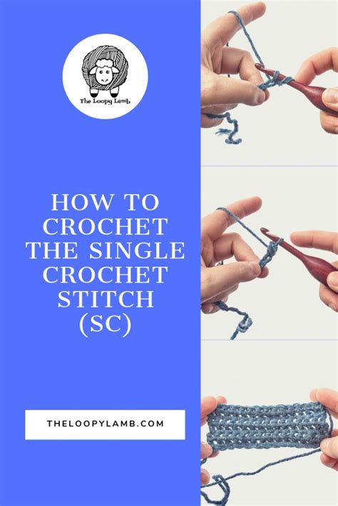 Learn how to do the single crochet stitch (SC) with this simple and clear, step-by-step photo ...