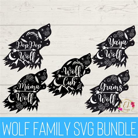 Wolf Head SVG Bundle Wolf Svg Mama Wolf Svg Wolf Pack - Etsy