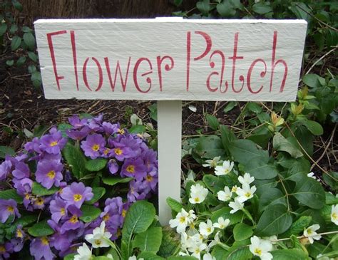 Flower garden sign images | Wooden Garden Sign, Flower Patch Sign ...