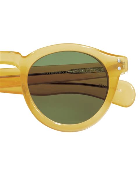 Bold Round Sunglasses in Translucent Yellow - The Ben Silver Collection