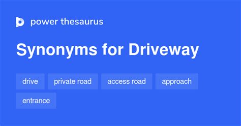 Driveway synonyms - 256 Words and Phrases for Driveway