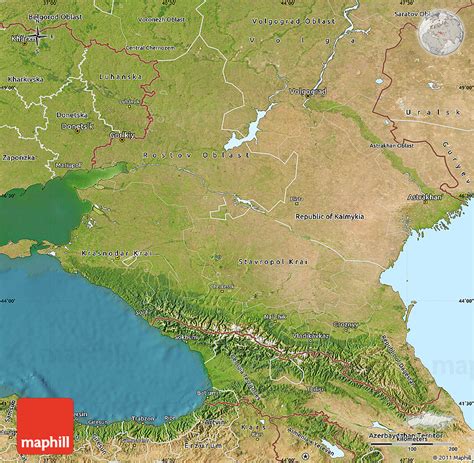 Satellite Map of North Caucasus