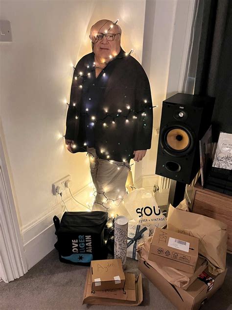 We don’t have a Christmas tree so we used Danny DeVito instead | Odd Stuff Magazine